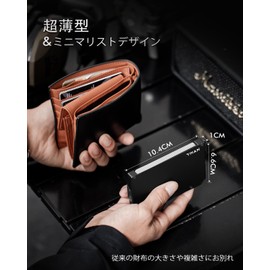 VMAN Credit Card Case, Anti-Skimming, Money Clip, Men's, Thin, Women's, Magnetic Protection, Card Holder, Storage Case, For Gifts, Black