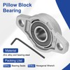 sourcing map Pillow Block Bearing 15/32" (12mm) Bore Zinc Alloy