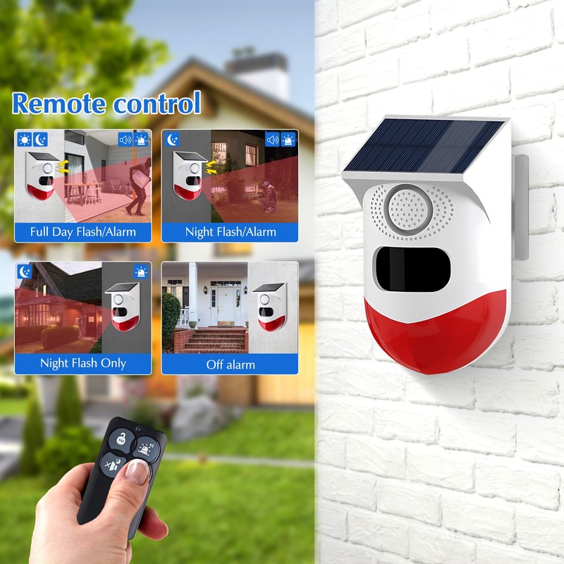 Yasorn Motion Sensor Alarm, Outdoor Motion Sensor with Remote Control,