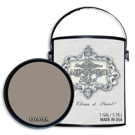 ALL-IN-ONE Paint, Durable cabinet and furniture paint. Built in primer and top coat, no sanding needed. Includes our 30 featured color card - Oyster, Gallon