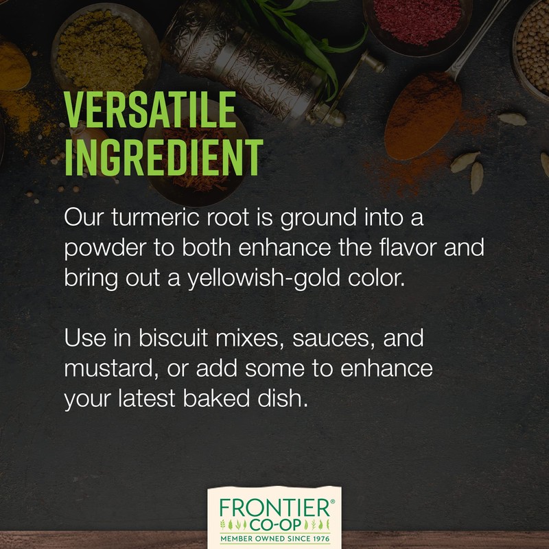 Frontier Co-op Organic Turmeric Root Powder, 6.21-Ounce Bag - Made