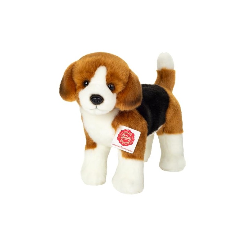 Teddy Hermann 91991 Beagle Standing Cuddly Toy with Recycled Filling