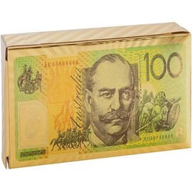 z All other brands Gold Australian $100 Note Playing Cards