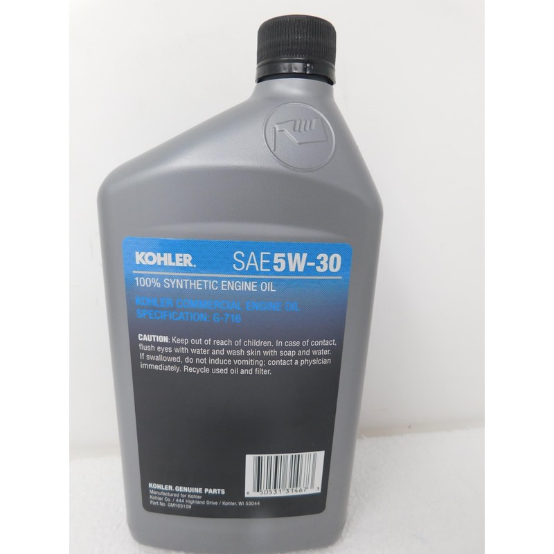 Kohler 5W-30 Full Synthetic Oil Change Kit 2 Quarts oil