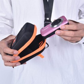 FOSOTO Black Hard EVA Camera Case Compatible for Canon PowerShot SX730 SX620 G7 X Mark2 G9 X mark2, Panasonic LUMIX TZ90 TZ70 TZ80 with Neck Strap Camera Case for All-in-One Digital Cameras (Black)