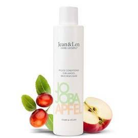Jean & Len Conditioner Care Jojoba & Apple, Nourishes Long and Brittle Hair Tips, Detangles Knots and Ensures Better Combability, Conditioner with Apple Fragrance, Parabens & Silicones, Vegan, 300 ml