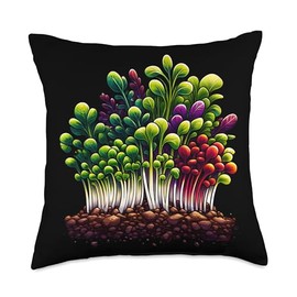 Vegan Agriculture Growing Sprouts Vegetables Plants Throw Pillow