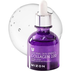 MIZON Suero Facial con Colágeno 30 ml - Serum Antiedad e Hidratante Coreano - Skincare Coreano con Acido Hialuronico para Piel Firme y Suave - Sérum Facial Original Skin Energy Collagen 100