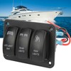 Aramox 5Pin 3 Gang Rocker Switch Panel Led Light Bar