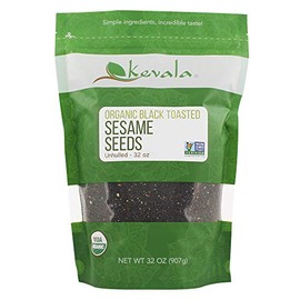 kevala Kevala Organic Black Toasted Sesame Seeds C 32 oz, 2 lb, Gluten Free, Vegan, Roasted, Kosher, Non GMO, Unhulled, USDA Certified