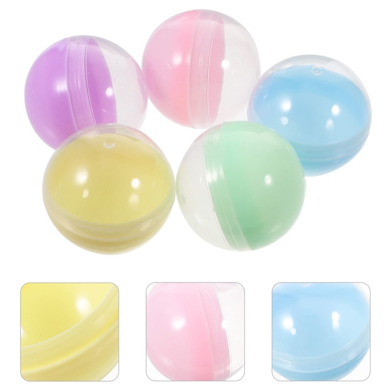 ABOOFAN 50pcs Fillable Capsules Ball Bauble Sphere 50mm Round Capsules