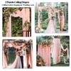 ShinyBeauty Wedding Arch Curtains Fabric 2 Panels 16 Feet Peach