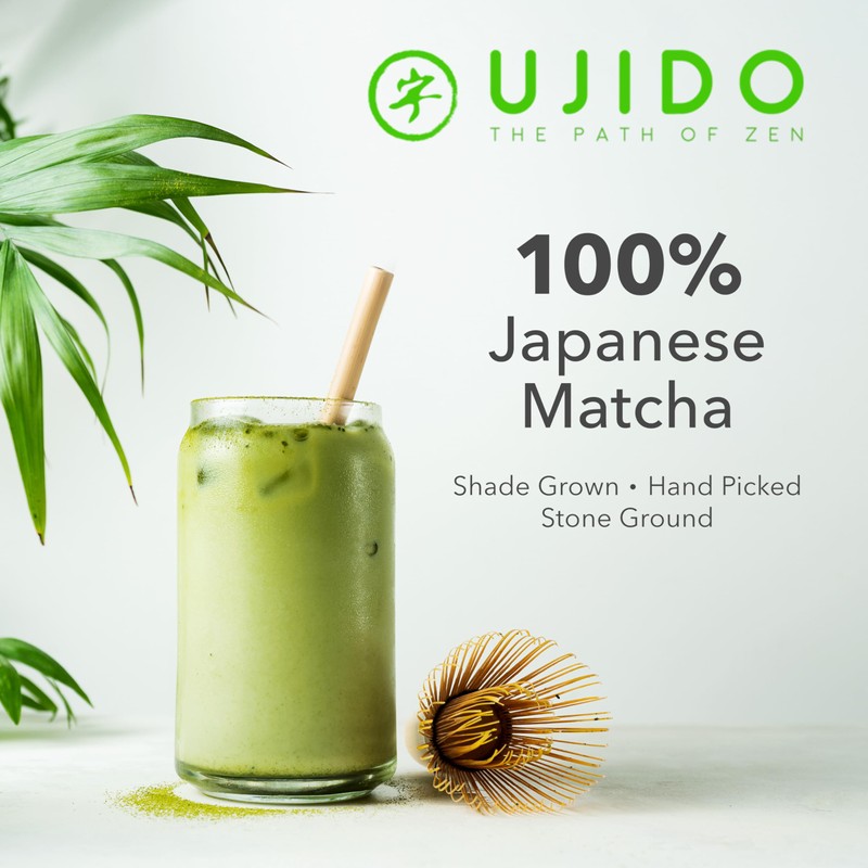 Ujido Matcha Green Tea Powder - Sweetened with Japanese Monk