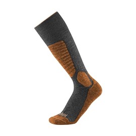 Gordini Men's Sterling Heavyweight Ski Over-The-Calf Sock, Grey/Orange, X-Large
