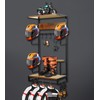 Motorcycle Helmet Rack Wall Mount, Retro Rust Helmet Holder with