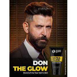 Beardo Ultraglow Face Wash for Men, 100ml (Pack of 2) | Brightens & Balances Skin Tone | Reduces Dark Spots & Hyperpigmentation| Daily use facewash for oily to dry skin | Glowing and Radiant Skin
