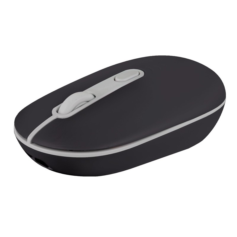 PERFECTCHOICE Mouse Recargable 2.4GHz Bluetooth Clic Silencioso Colori (Negro)