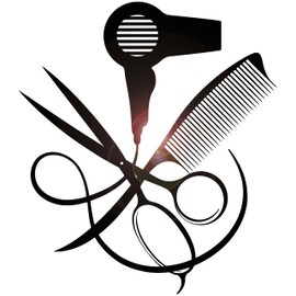 Vinyl Decal Beauty Salon Decor Hair Stylist Tools Barber Style Wall Stickers (4107ig)