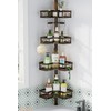 HEVEL Corner Shower Caddy Tension Pole, 4 Tier Adjustable Shower