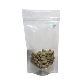 Jamo Solutions Extra Thick Transparent Stand Up Pouch with Zip Lock - Fully Biodegradable Food Bag - Resealable Food Storage Bag with High Barrier - 50 x 500 ml