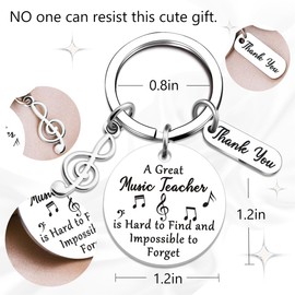 Ikacvb Music Teacher Gifts Thank You Gifts For Music Teachers Keychain Jewelry Best Teacher Appreciation Gift For Women Christmas Stuff