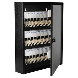 KYODOLED 100Keys Key Cabinet Organizer,Key Management Wall Mount,Large Keys Storage Lock Box,17"x 12.99" x 3.26" 100keys Black