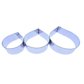 Rose Petal Large - Stainless Steel Sugarcraft Cutters - Set of 3 Cutters 55x44mm, 45x36mm and 35x28mm