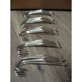 Mustad Fishing Hooks 25 Mustad Kirbed Bent Shank Limerick Tube Fish Hook 31022-DT Size 8/0 Saltwater