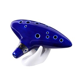 Zetong Legend of Zelda Ocarina 12 Hole Alto C with Textbook and Protective Bag, Perfect for Beginners and Professional Performance (Blue)