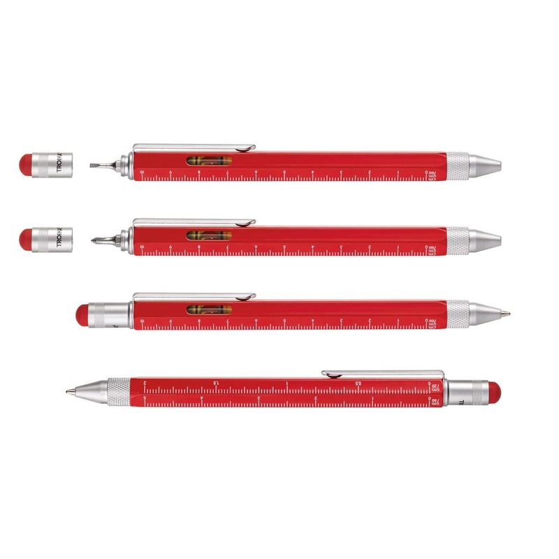 Troika PIP20RD Construction Ballpoint Pen, Red
