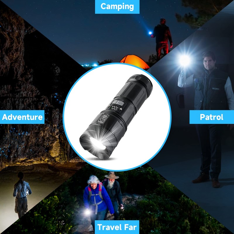 Rechargeable Flashlights High Lumens, 3000 Lumens Super Bright Led Tactical