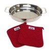 All-Clad Stainless Steel 15" Oval Baker with Pot Holders