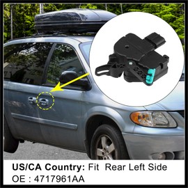 Hihaha 4717961AA Rear Left Side Door Latch Lock Actuator Assembly for Chrysler Town and Country 01-16 for Dodge Grand Caravan for Ram C/V MPV 01-4717961AB 4717960AC Durable Material