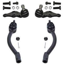 Detroit Axle - Front 4pc Suspension Kit for 14-19 Kia Soul EV, 2 Lower Ball Joints 2 Outer Tie Rod Ends 2014 2015 2016 2017 2018 2019 Replacement
