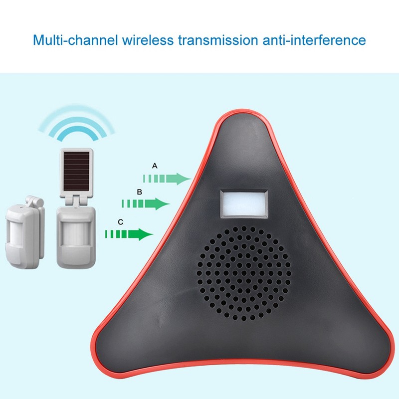 433MHz Solar Wireless Door Magnet Alarm Infrared Audible Detector