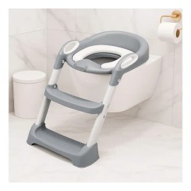 Bebbly Baño Entrenador Plegable Para Bebé, Asiento Ergonómico Infantil Resistente Para Taza De Baño Con Escalera Antideslizante, Fácil De Guardar, Para Niños De 2 a 5 Años