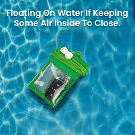 Waterproof Car Key FOB Case Floating Wallet Pouch for Remote Key ID Credit Card Cash Money AirTag Dry Bag Holder (Green)