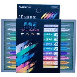 Plumón Dual Tip Brush Punta Pincel Metalicos Lettering