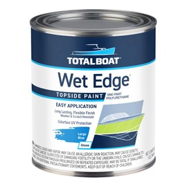 TotalBoat - 365397 Wet Edge Marine Topside Paint for Boats, Fiberglass, and Wood (Largo Blue, 1 Quarts (Pack of 1))
