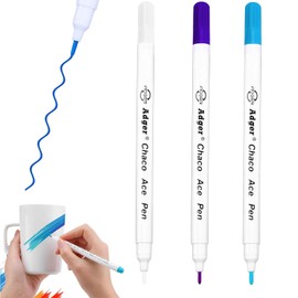 QttvbTna Pack of 3 Textile Markers, Self-Erasing, Water Soluble Disappearing Trick Markers, Magic Pen Sewing, Erasable Fabric Markers Pens Tailor's Pen for Sewing Leather Crafts Marking Tracing