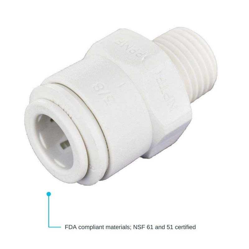 John Guest 3/8 Inch OD x 1/4 Inch NPT Male