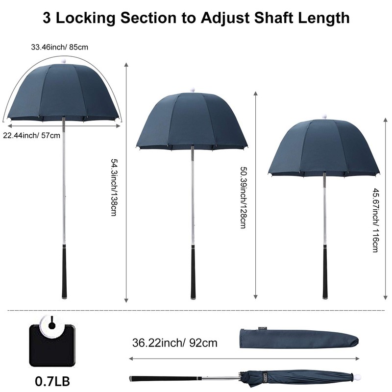G4Free Golf Bag Umbrella for Club Protection Flex Umbrella (Navy