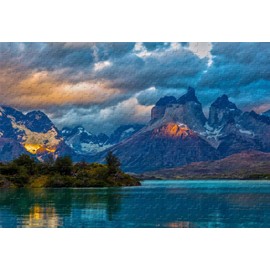 Los Glaciares National Park Patagonia Chile 500 Piece Jigsaw Puzzle 20.6 X 15.1'' Wood-Material Famous Paintings Mural