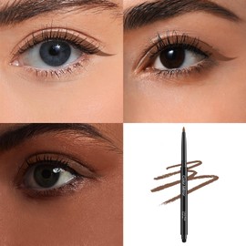 Color Mirror Smudge Proof Eyeliner, Waterproof Retractable Eye liner with Brush, Matte and Shimmer Eyeliner Pencil, Creamy Texture, Long lasting & Smooth(30 Acorn Matte)