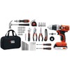 Black+Decker LDX120PK 20-volt Max Lithium Drill/driver & 68-piece Project Kit,