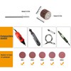 EMSea 80/120/240/320/600 Flap Wheel Sandpaper Sanding with Handle for Rotary