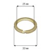 Double Ring Brass Key Holder Parts, Made in Japan, Solid