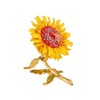 Furuida Sunflower Trinket Boxes Enameled Jewelry Box Hand-Painted Figurine Ornaments