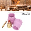 4Pcs TIG Welding Accessory Set Ceramic Nozzle 2.4mm Gas Lens