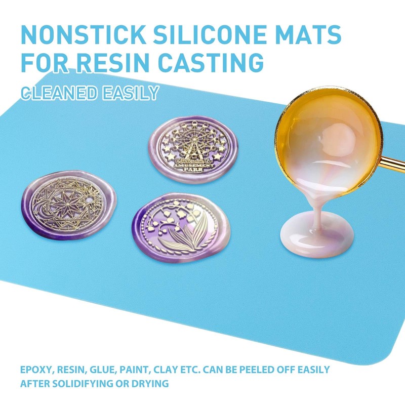 Silicone Craft Mats for Resin, Paint and Clay, 15.7 x